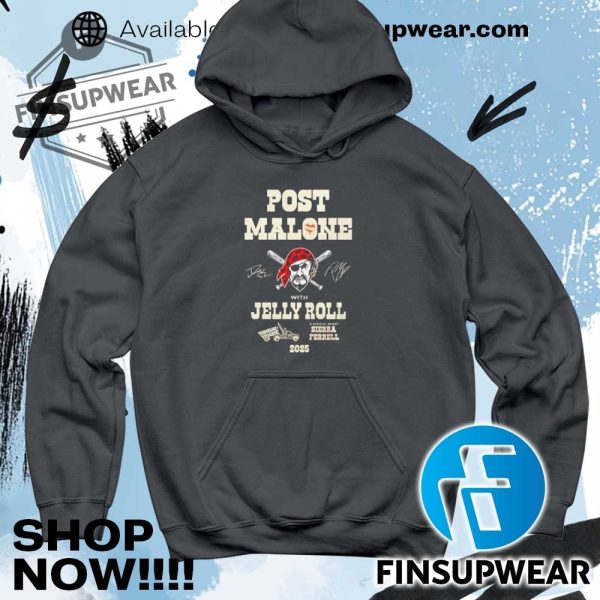 Pittsburgh Pirates X Post Malone With Jelly Roll Big Ass Stadium Tour Shirt finsupwear 5