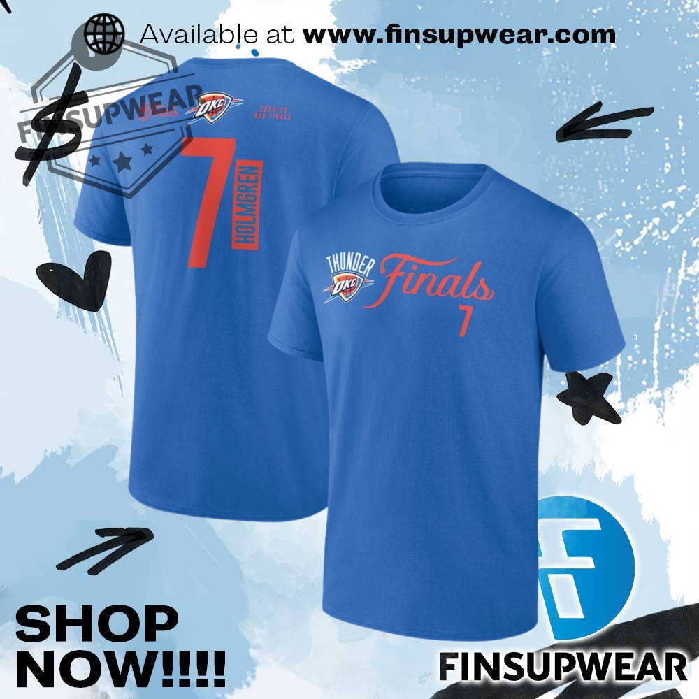 Chet Holmgren Oklahoma City Thunder 2025 Nba Finals Court Vision Name  Number Tshirt