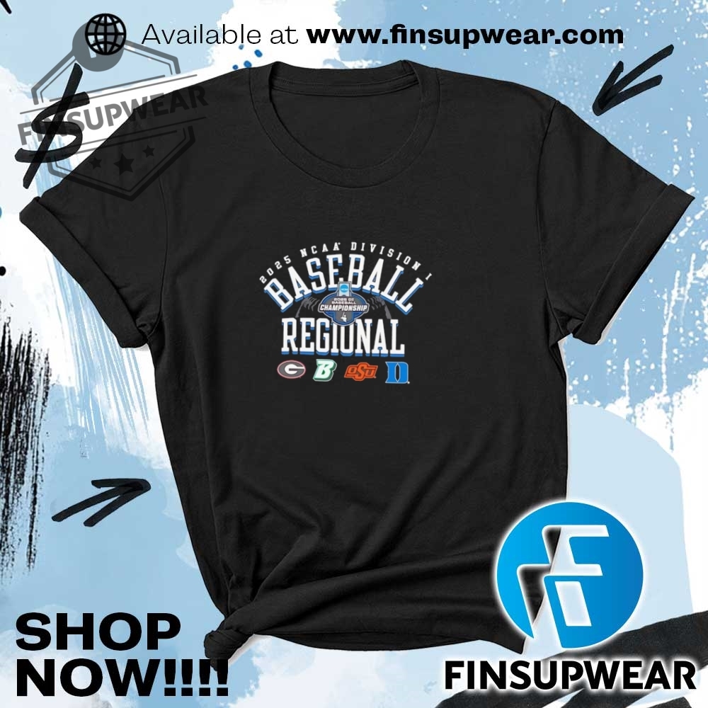 Georgia Binghamton Osu Duke Ncaa Division I Baseball Regionals 2025 Shirt