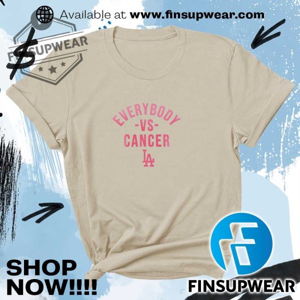 Los Angeles Dodgers X Everybody Vs Cancer Awareness Day 2025 Shirt finsupwear 2