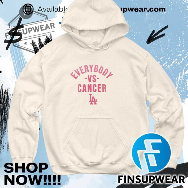 Los Angeles Dodgers X Everybody Vs Cancer Awareness Day 2025 Shirt finsupwear 4