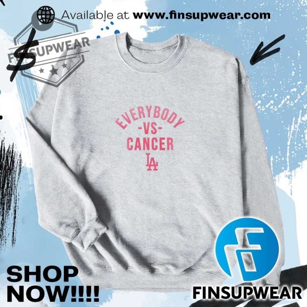 Los Angeles Dodgers X Everybody Vs Cancer Awareness Day 2025 Shirt finsupwear 6