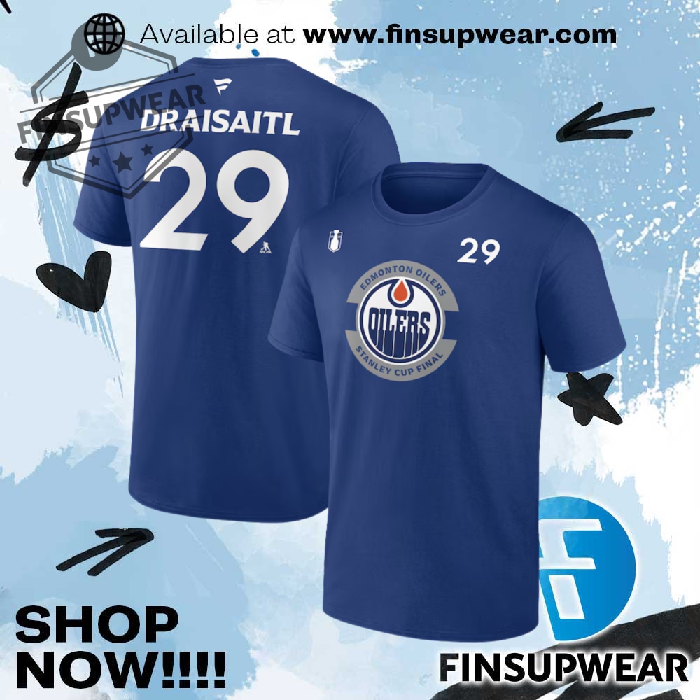 Top Trending Summer 2025: The 3D Sports T-Shirts You Need Now 8 Leon Draisaitl Edmonton Oilers Fanatics 2025 Stanley Cup Final Name Number Tshirt
