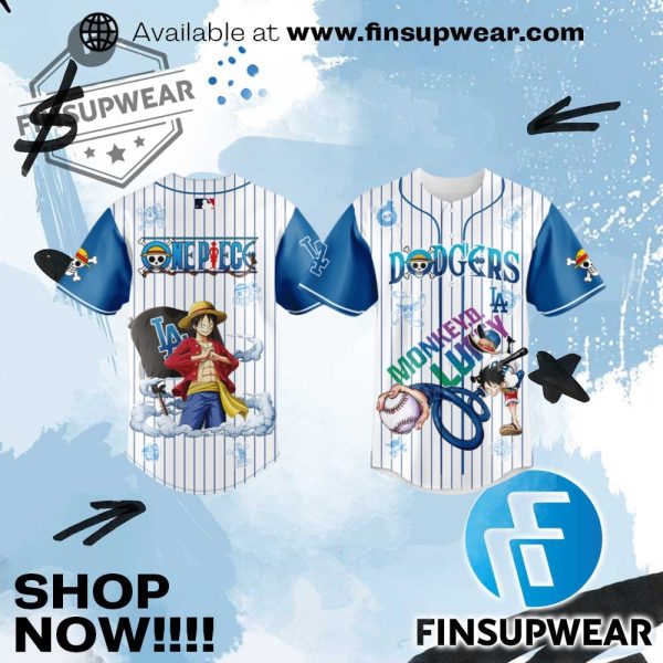 Los Angeles Dodgers X One Piece Night 2025 Jersey finsupwear 1
