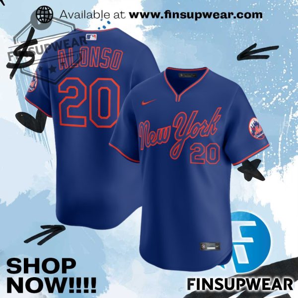 Pete Alonso New York Mets Nike Alternate Limited Player Jersey finsupwear 1