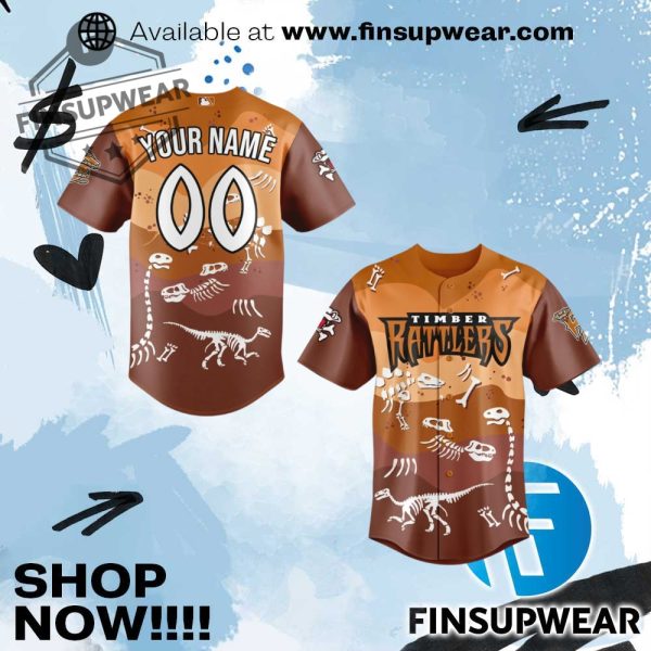 Wisconsin Timber Rattlers Dino Night Limited Edition Baseball Jersey finsupwear 1