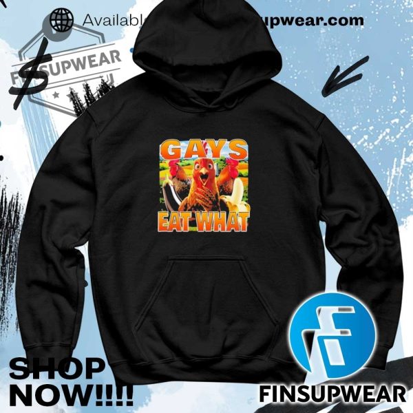 Chickens Banana Eggplant Gays Eat What Shirt finsupwear 4
