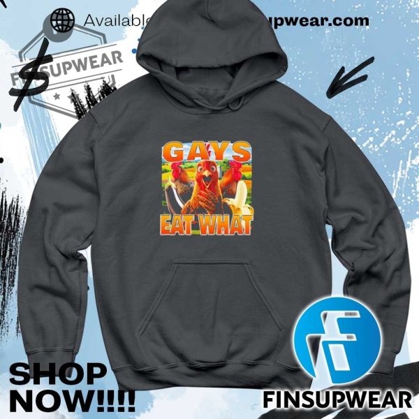 Chickens Banana Eggplant Gays Eat What Shirt finsupwear 5