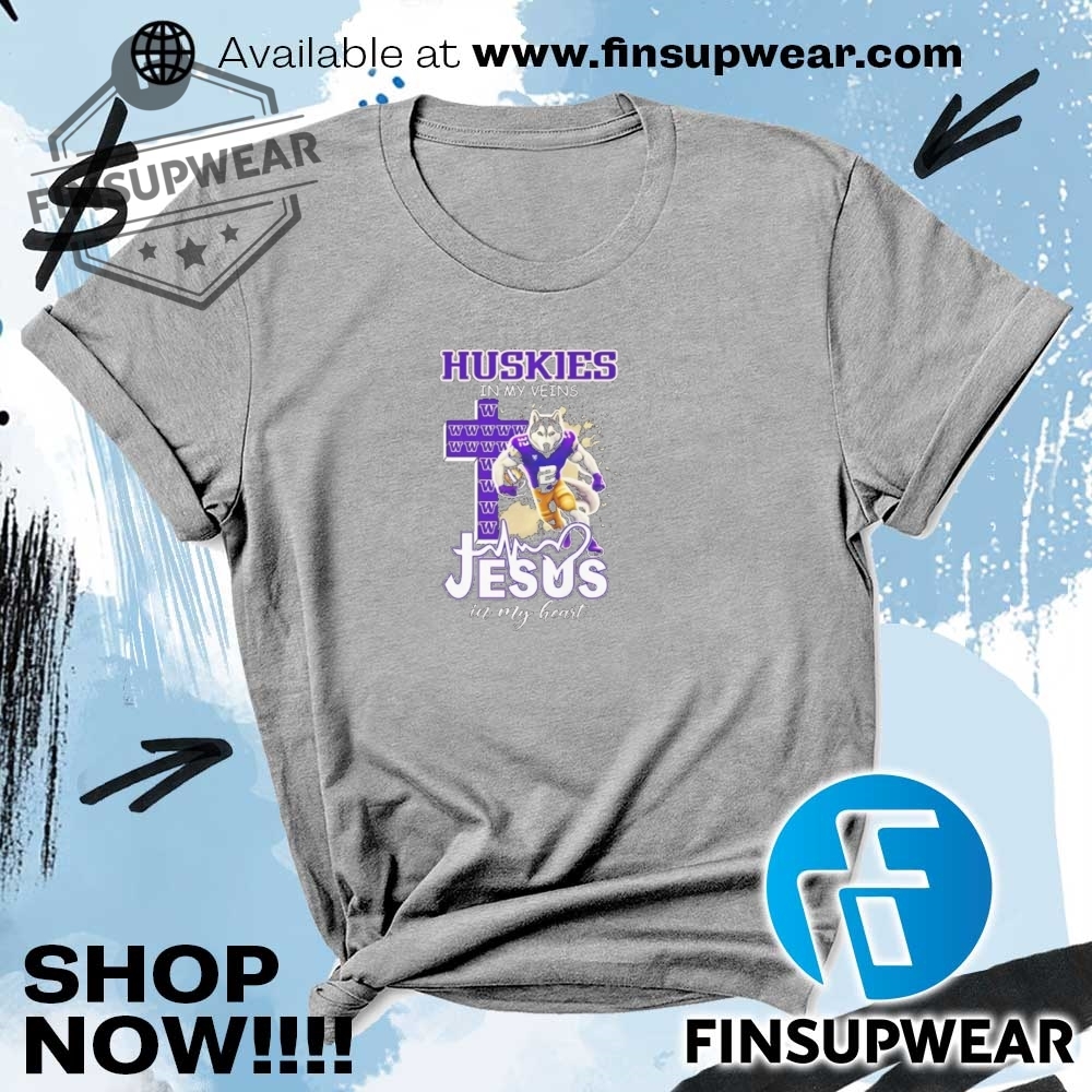 Washington Huskies In My Vein Jesus In My Heart Shirt 6 Washington Huskies in my vein Jesus in my heart shirt