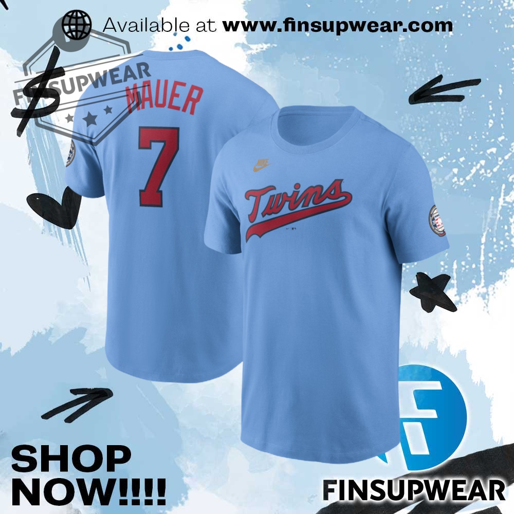 Joe Mauer Minnesota Twins Baseball Hall Of Fame Name  Number Tshirt