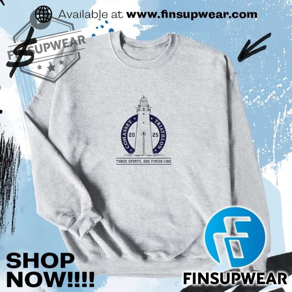 2025 Cohasset Triathlon Three Sports One Finish Line Shirt finsupwear 6