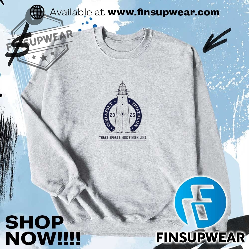 2025 Cohasset Triathlon Three Sports One Finish Line Shirt 11 2025 Cohasset Triathlon three sports one finish line shirt