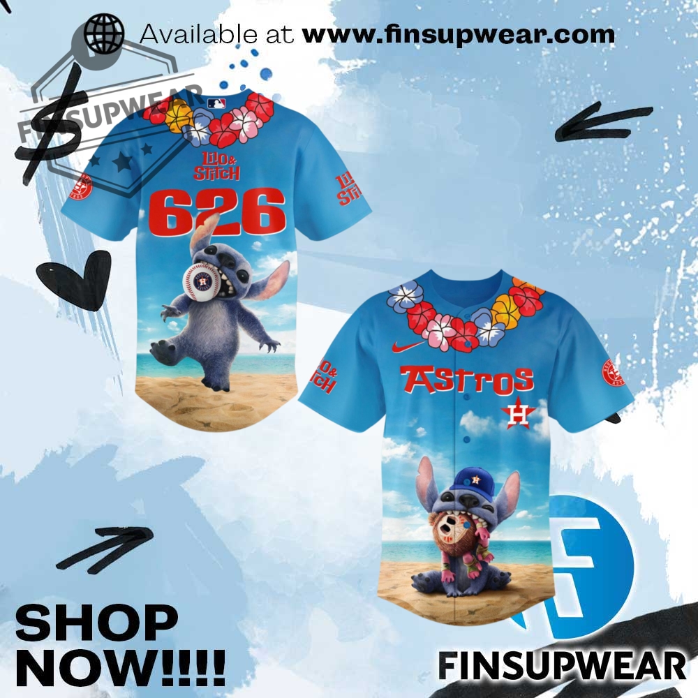 Lilo Stitch Houston Astros Limited Edition Baseball Jersey 1 Lilo & Stitch Houston Astros Limited Edition Baseball Jersey