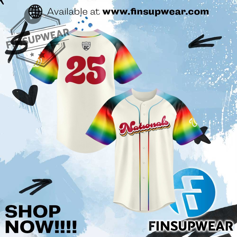 Washington Nationals 2025 Pride Night Limited Edition Baseball Jersey 1 Washington Nationals 2025 Pride Night Limited Edition Baseball Jersey