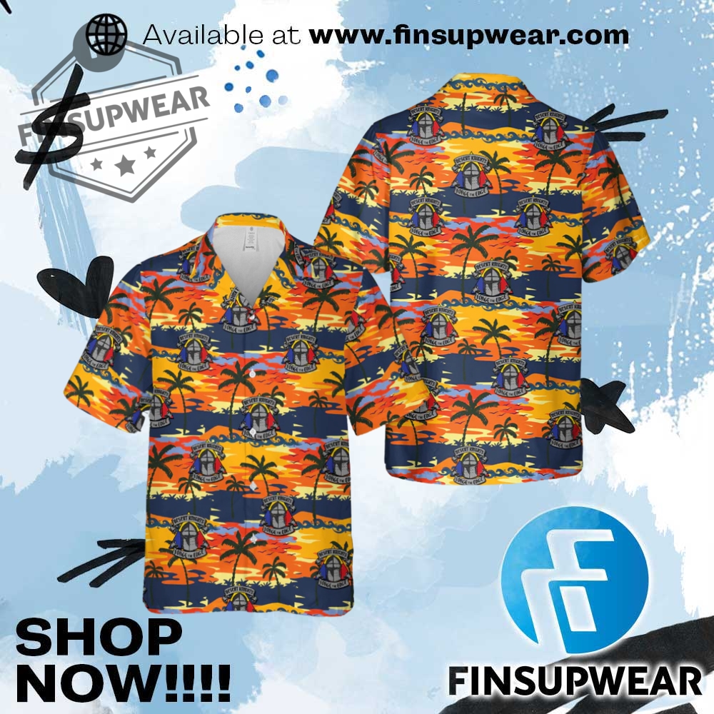 Us Army 2501 Gsab Desert Knights Hawaiian Shirt 1 US Army 2-501 GSAB Desert Knights Hawaiian Shirt