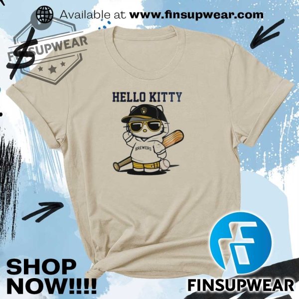 Milwaukee Brewers X Hello Kitty Shirts Hoodie Retro Unique finsupwear 2