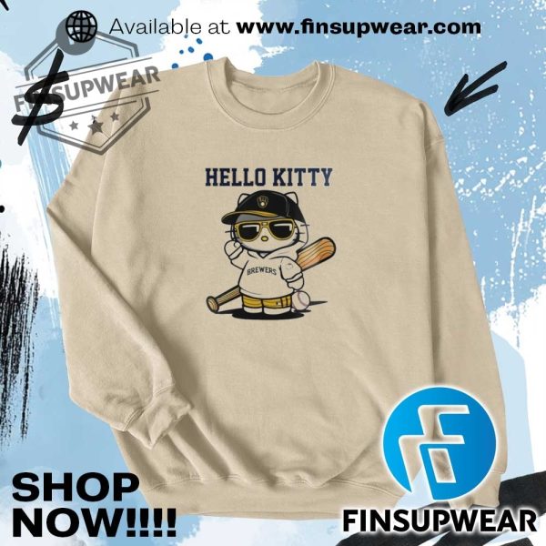 Milwaukee Brewers X Hello Kitty Shirts Hoodie Retro Unique finsupwear 5