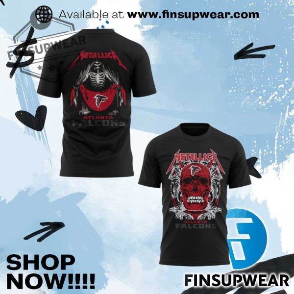 Atlanta Falcons X Metallica M72 Tour Mercedesbenz Stadium Shirt finsupwear 1
