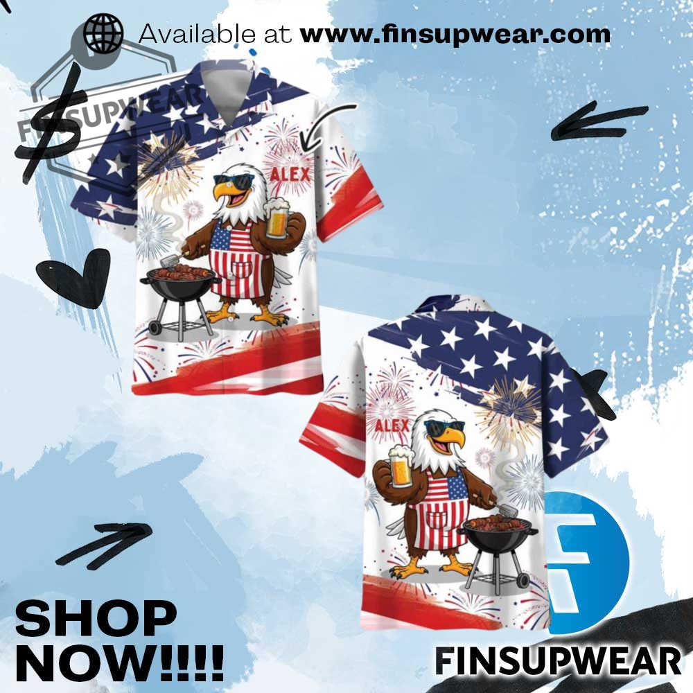 Eagle Grilling Independence Day Hawaiian Shirt 1 Eagle Grilling Independence Day Hawaiian Shirt