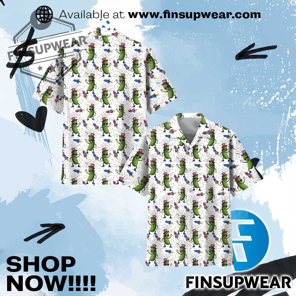 Pickle Dancing Independence Day Hawaiian Shirt 1 Pickle Dancing Independence Day Hawaiian Shirt
