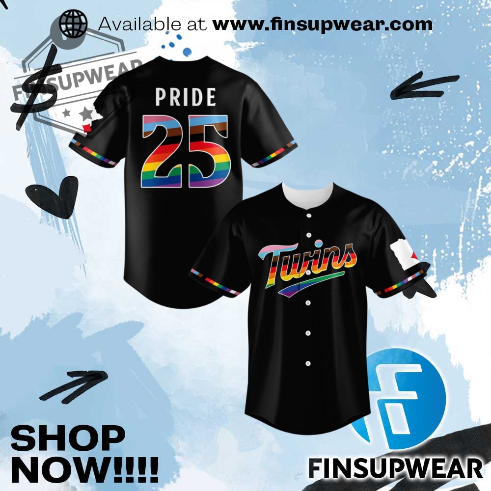 Minnesota Twins 2025 Pride Month Limited Edition Baseball Jersey 1 Minnesota Twins 2025 Pride Month Limited Edition Baseball Jersey