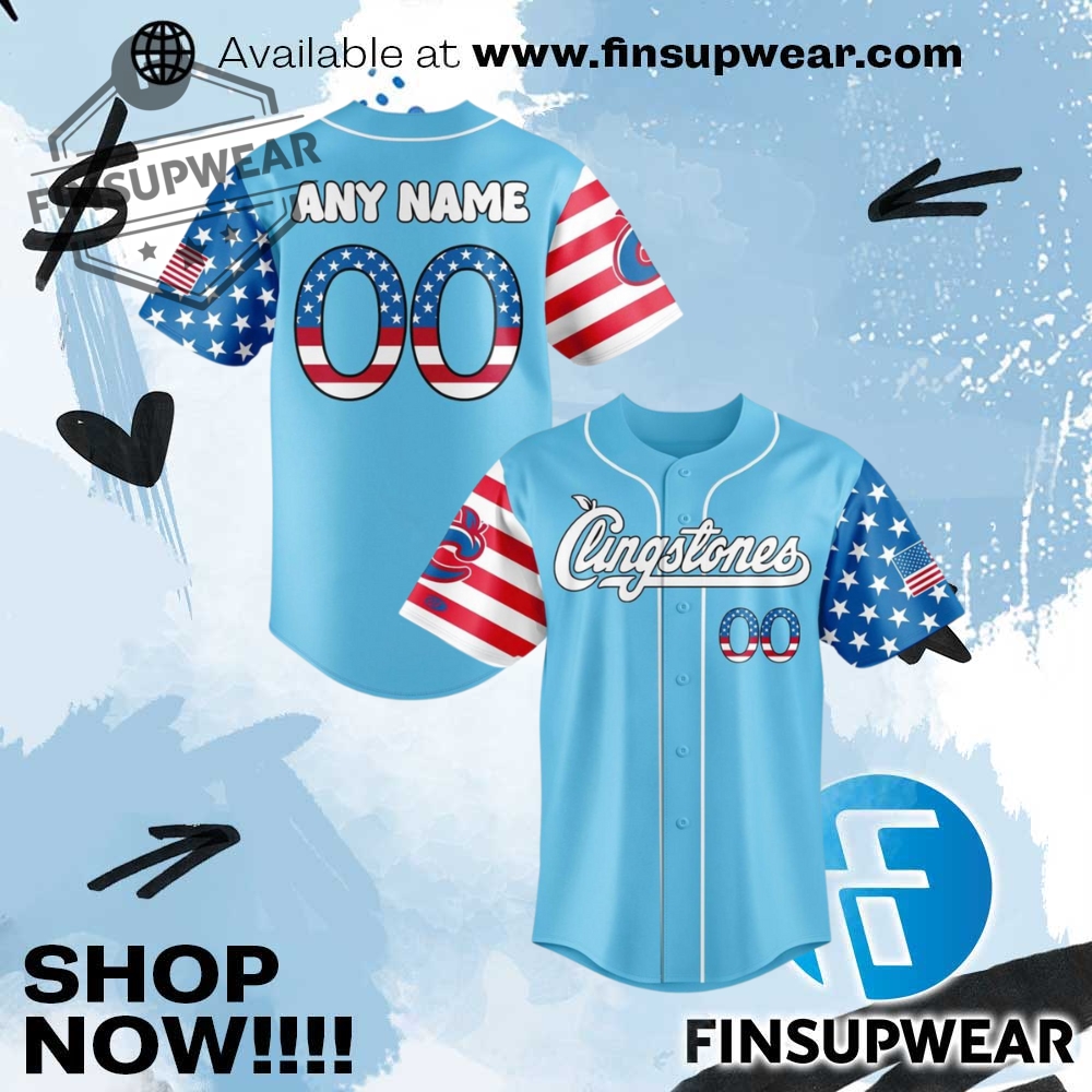 Columbus Clingstones 4Th Of July Limited Edition Baseball Jersey 1 Columbus Clingstones 4th Of July Limited Edition Baseball Jersey