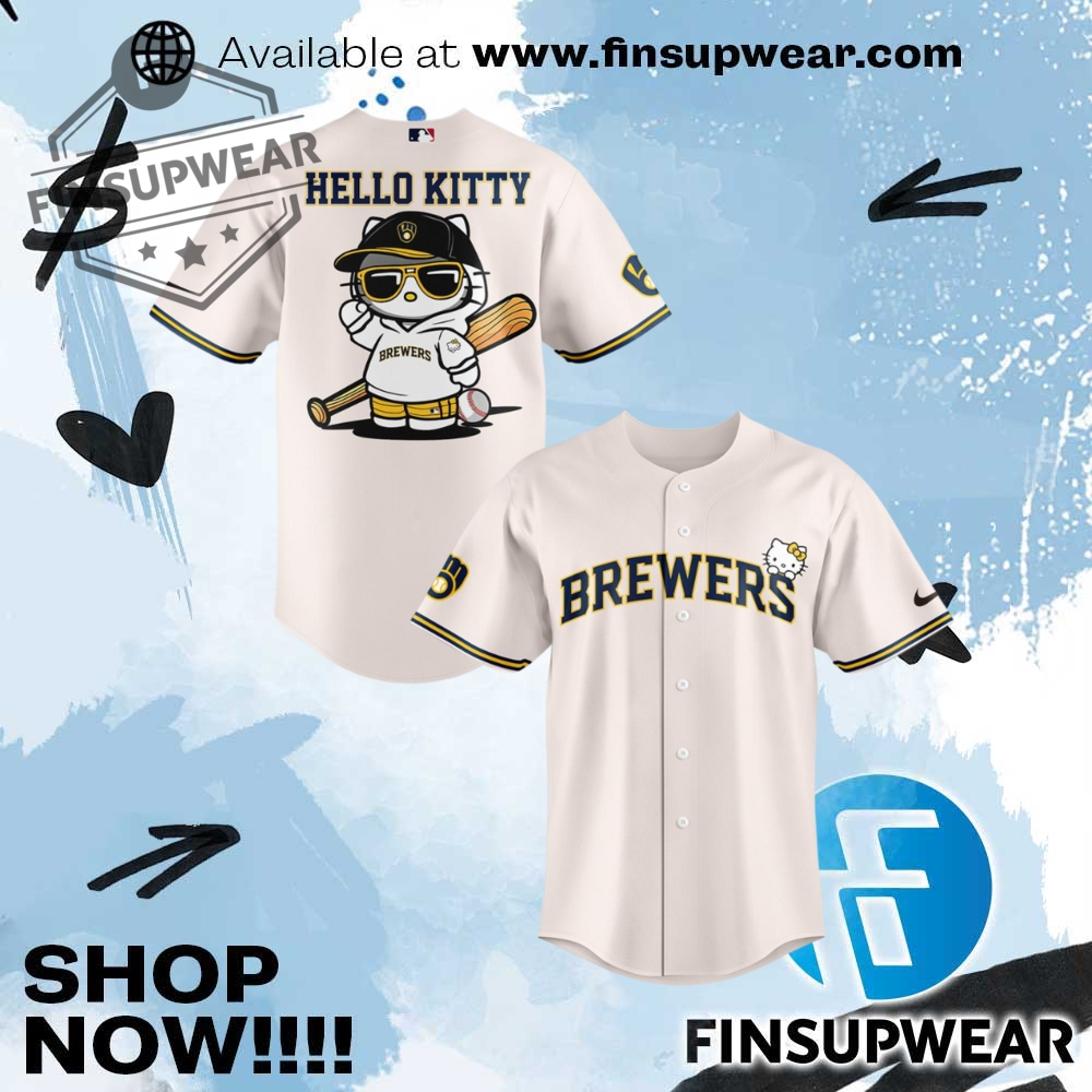 Milwaukee Brewers Hello Kitty Night Limited Edition Baseball Jersey