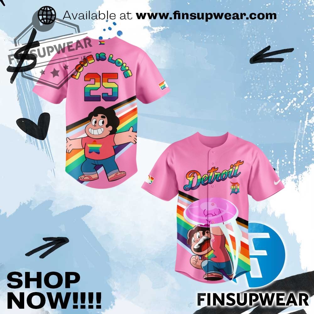 Steven Universe 2025 Pride X Detroit Tigers Limited Edition Baseball Jersey 1 Steven Universe 2025 Pride x Detroit Tigers Limited Edition Baseball Jersey