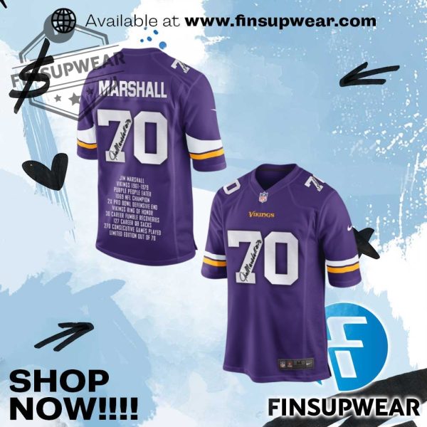 Jim Marshall Minnesota Vikings Football Jersey finsupwear 1
