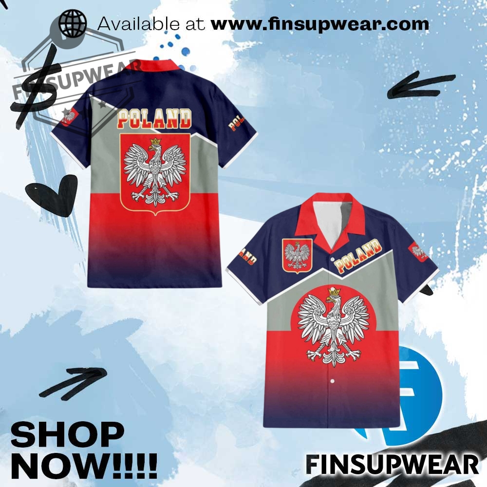 Poland Coat Of Arms Hawaiian Shirt 1 Poland Coat of Arms Hawaiian Shirt