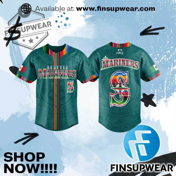 2025 Seattle Mariners Mexican Heritage Night Baseball Jersey finsupwear 1