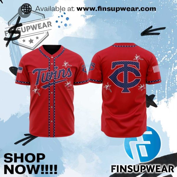 2025 Minnesota Twins Happy Independence Day Baseball Jersey finsupwear 1