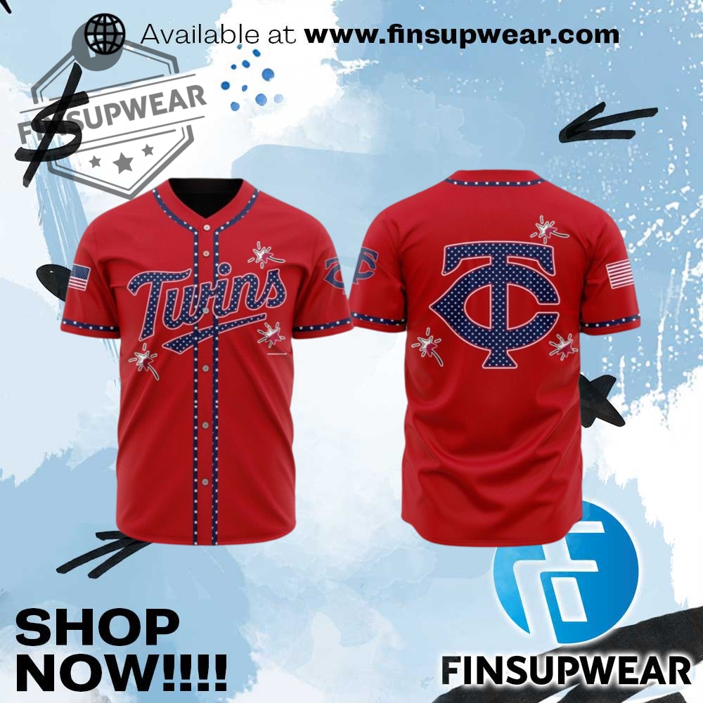 2025 Minnesota Twins Happy Independence Day Baseball Jersey 1 2025 Minnesota Twins Happy Independence Day Baseball Jersey