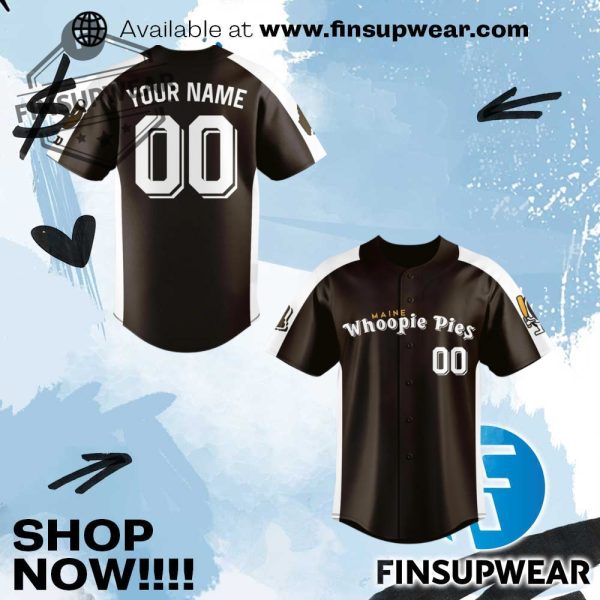 Portland Sea Dogs Whoopie Pie Limited Edition Baseball Jersey finsupwear 1