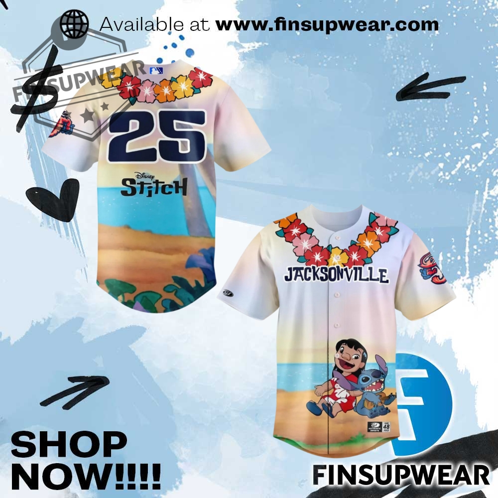 Jacksonville Jumbo Shrimp X Lilo Stitch Limited Edition Baseball Jersey 1 Jacksonville Jumbo Shrimp x Lilo & Stitch Limited Edition Baseball Jersey