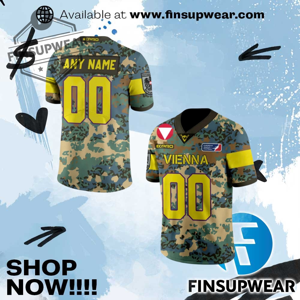 Vienna Vikings Salute To Service Camo Football Jersey