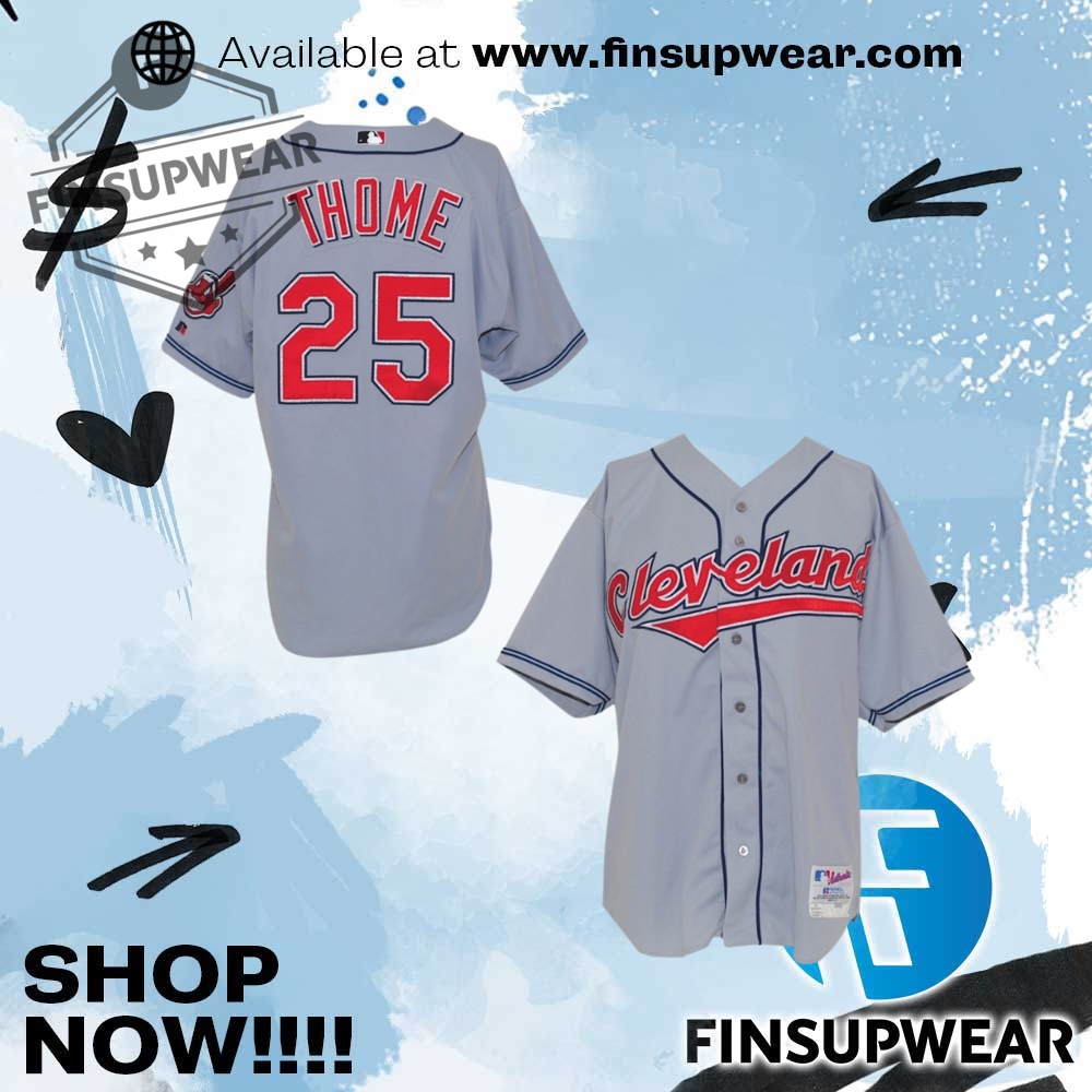 2002 Jim Thome Cleveland Indians Gameused Road Jersey 1 2002 Jim Thome Cleveland Indians Game-Used Road Jersey