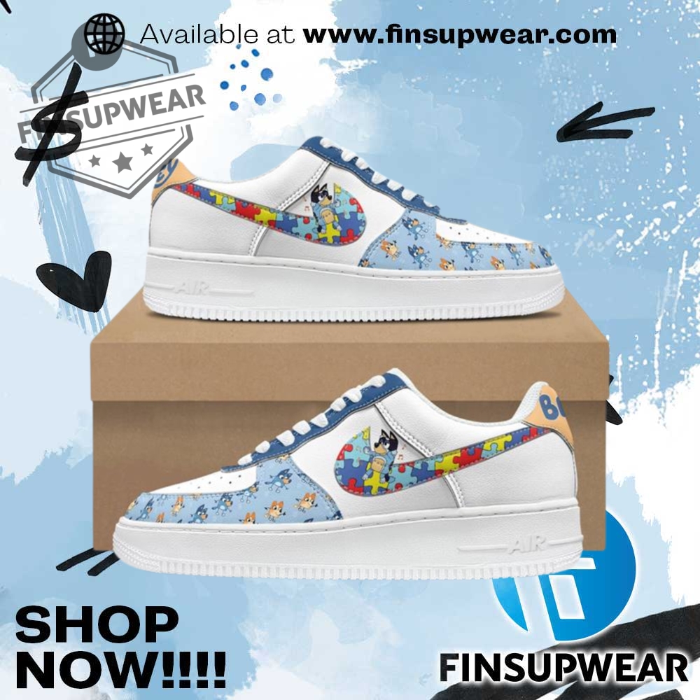 Autism Awareness Bluey Nike Air Force Shoes 1 Autism Awareness Bluey Nike Air Force Shoes