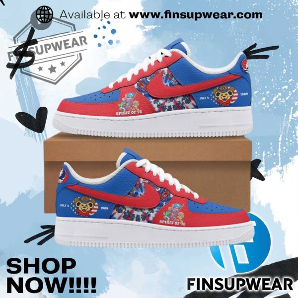 Grateful Dead 4Th July Independence Day Air Nike Force Shoes finsupwear 1