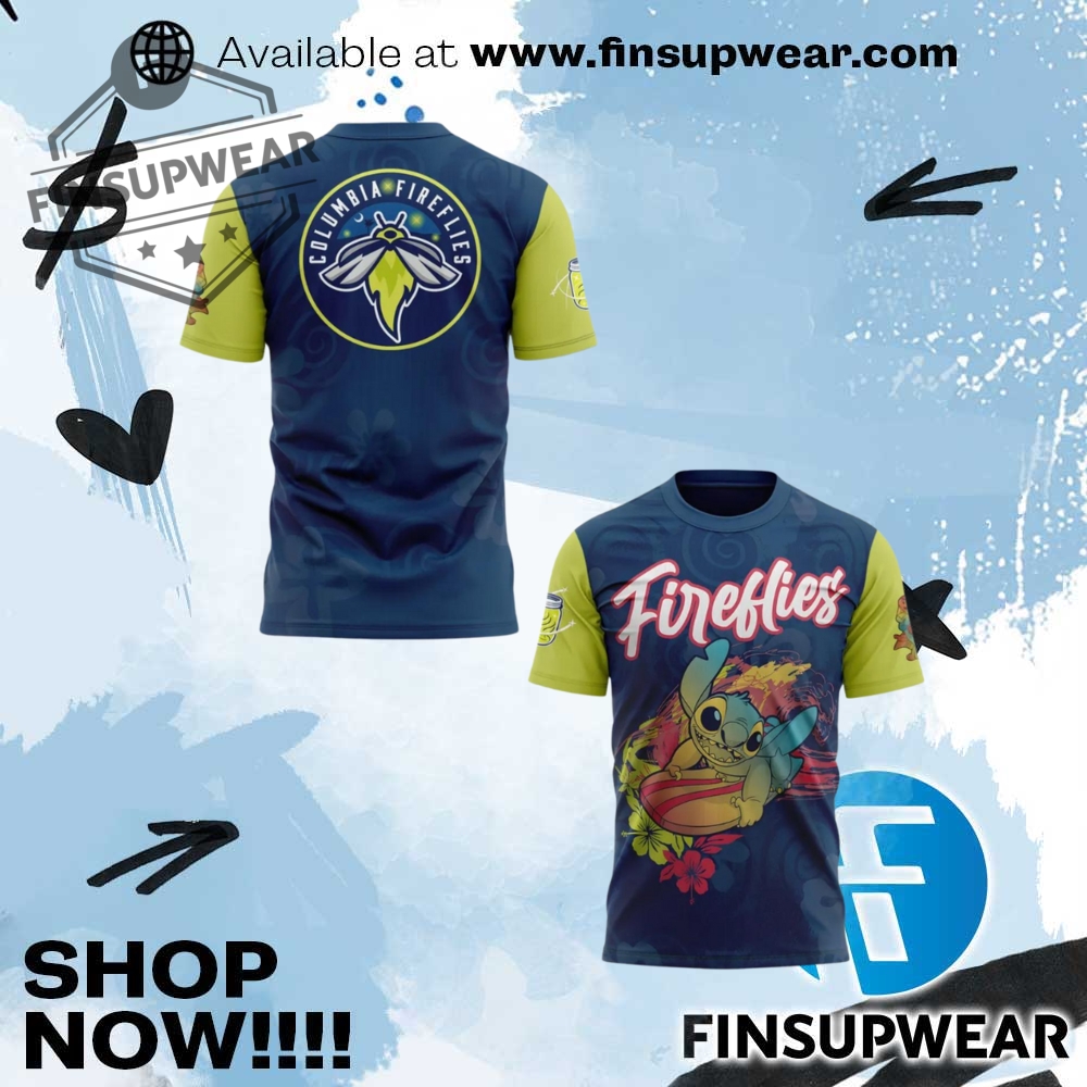 Columbia Fireflies X Stitch Limited Edition Shirt 1 Columbia Fireflies x Stitch Limited Edition Shirt