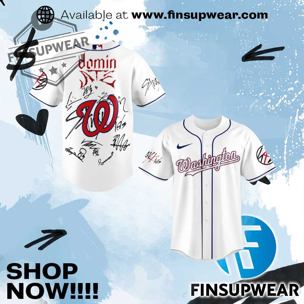 Washington Nationals X Stray Kids Signature Limited Edition Baseball Jersey 1 Washington Nationals x Stray Kids Signature Limited Edition Baseball Jersey