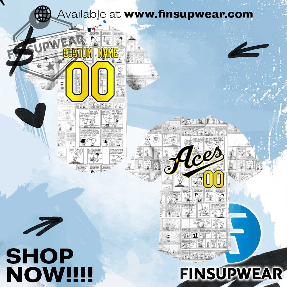 Reno Aces Peanuts Night Special Limited Edition Baseball Jersey 1 Reno Aces Peanuts Night Special Limited Edition Baseball Jersey