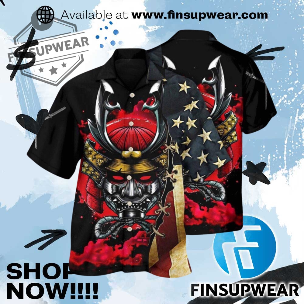 Samurai America Independence Day Hawaiian Shirt 1 Samurai America Independence Day Hawaiian Shirt