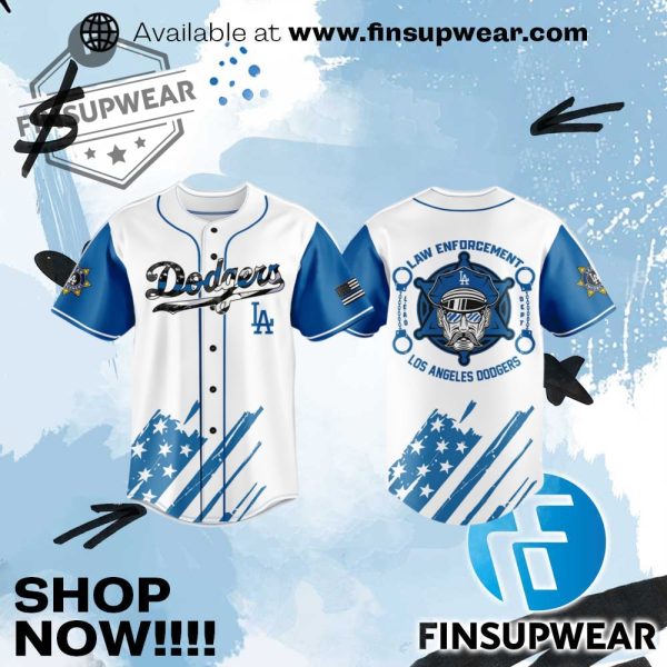 Dodgers X Police Support Jersey finsupwear 1