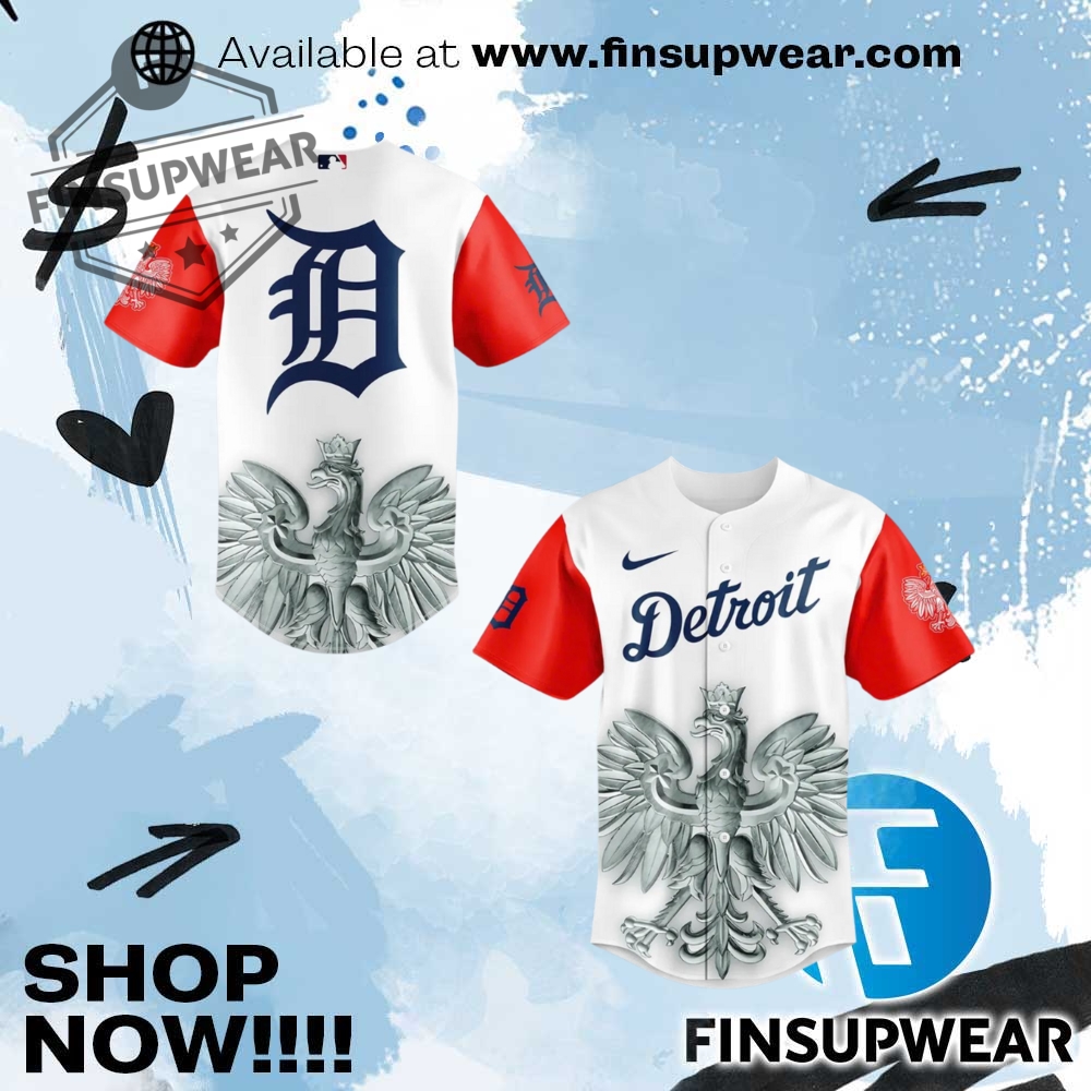 Detroit Tigers Polish Heritage Limited Edition Baseball Jersey 1 Detroit Tigers Polish Heritage Limited Edition Baseball Jersey