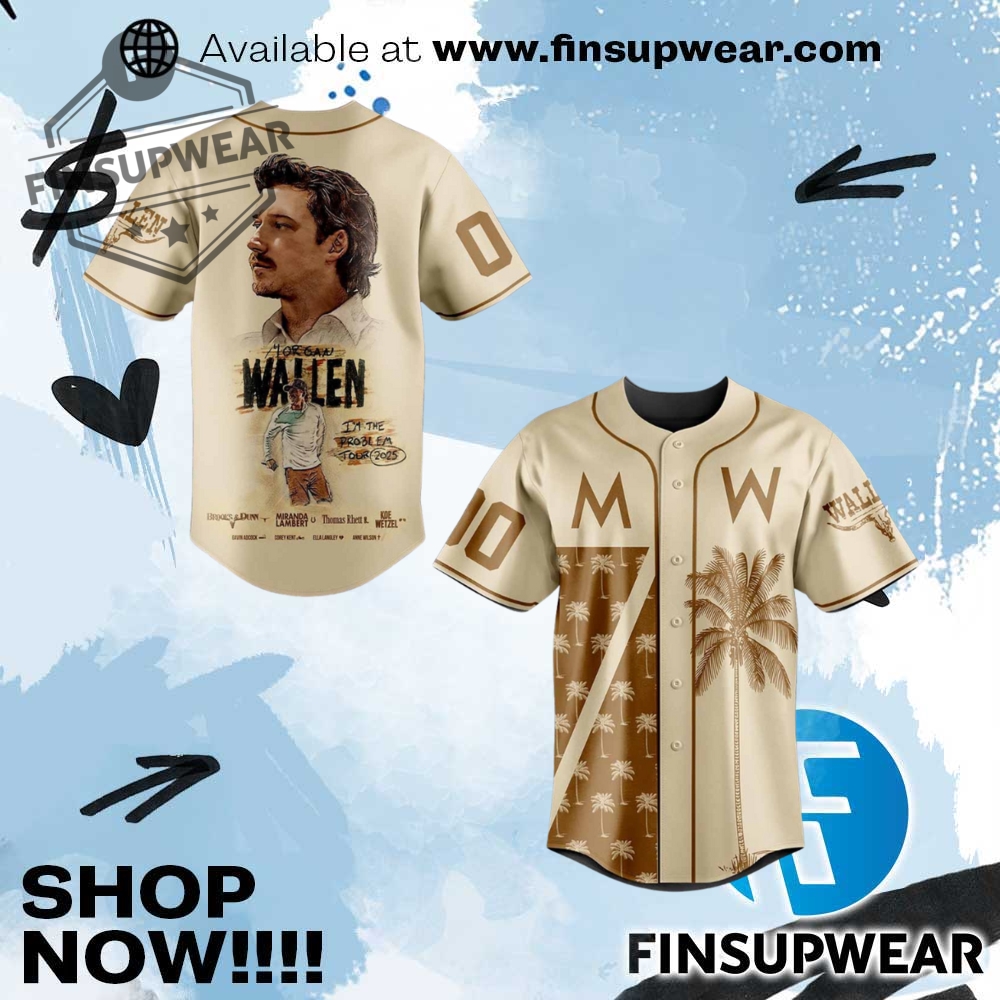 Morgan Wallen Baseball Jersey Im The Problem Tour 2025 Edition 1 Morgan Wallen Baseball Jersey I’m The Problem Tour 2025 Edition