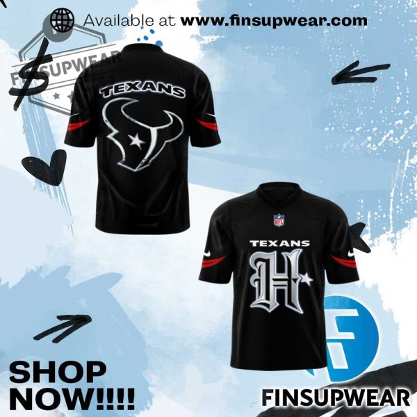 Houston Texans Nfl Uniform Battle Black Football Jersey finsupwear 1