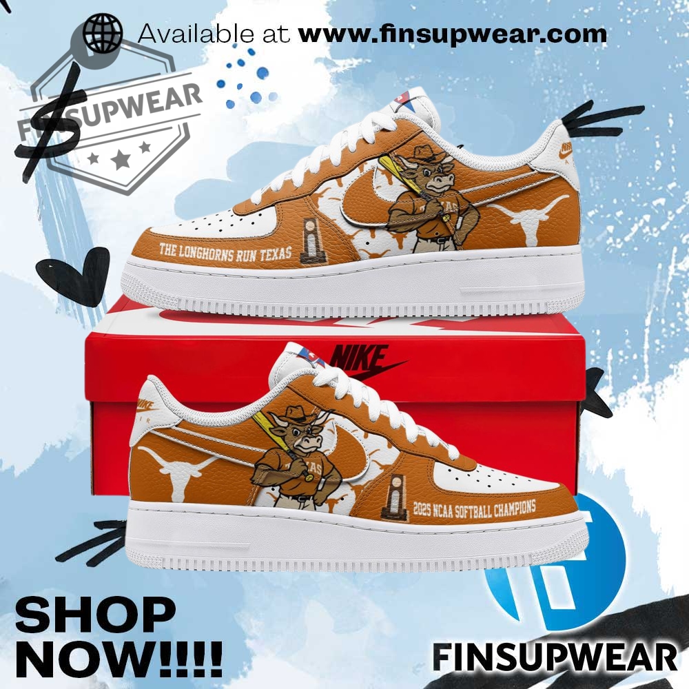 Texas Longhorns 2025 Ncaa Softball Champions Air Force 1 1 Texas Longhorns 2025 NCAA Softball Champions Air Force 1