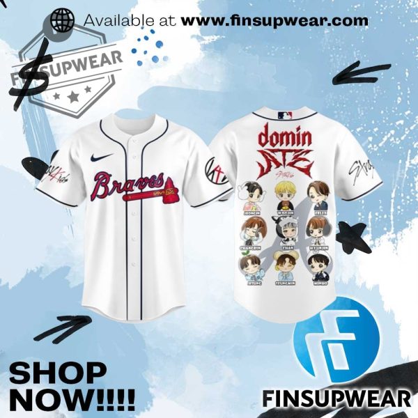 Atlanta Braves Stray Kids Dominate Tour 2025 Jersey finsupwear 1
