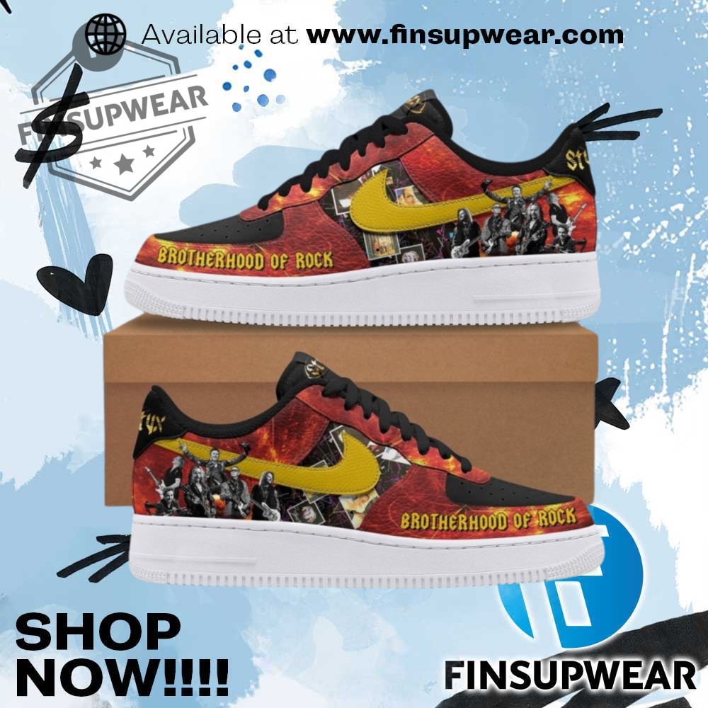 Styx Band Brotherhood Of Rock Tour 2025 Premium Air Force 1 Sneakers 1 Styx Band Brotherhood of Rock’ Tour 2025 Premium Air Force 1 Sneakers
